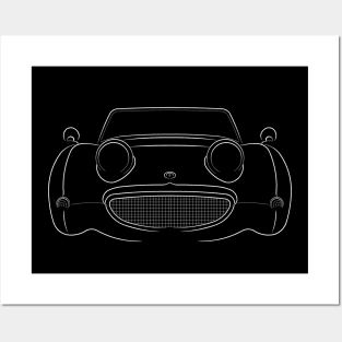 Austin Healey Sprite Mark 1 - front stencil, white Posters and Art